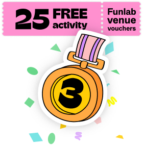 25 FREE activity Funlab venue vouchers